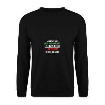 Humour de Noël -Hommes Femmes Favoris Drôle Nous - Sweat-shirt Unisexe - noir - Devant - Alina (178cm) & Michal (187cm)