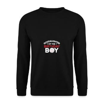 Goddess of the Bday Party Boy Baseball Theme Family - Unisex Sweatshirt - black - Front - Alina (178cm) & Michal (187cm)