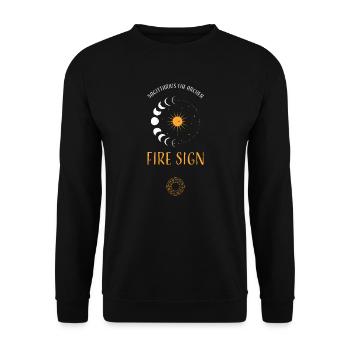 Sagittarius The Archer Fire Sign - Unisex Pullover - Schwarz - Vorne - Alina (178cm) & Michal (187cm)