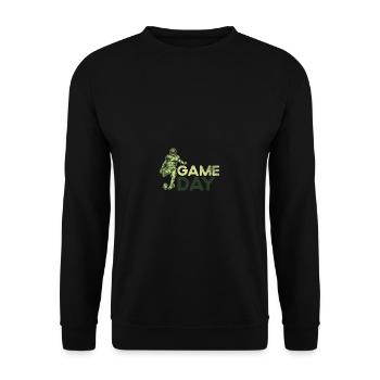 Rétro Citation Drôle Football Américain Touchdown-SAIS - Sweat-shirt Unisexe - noir - Devant - Alina (178cm) & Michal (187cm)