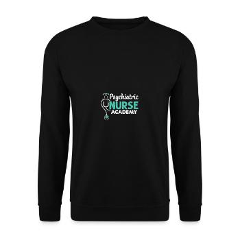 Psychiatric Nurse Academy - Registri - Unisex Sweatshirt - black - Front - Alina (178cm) & Michal (187cm)