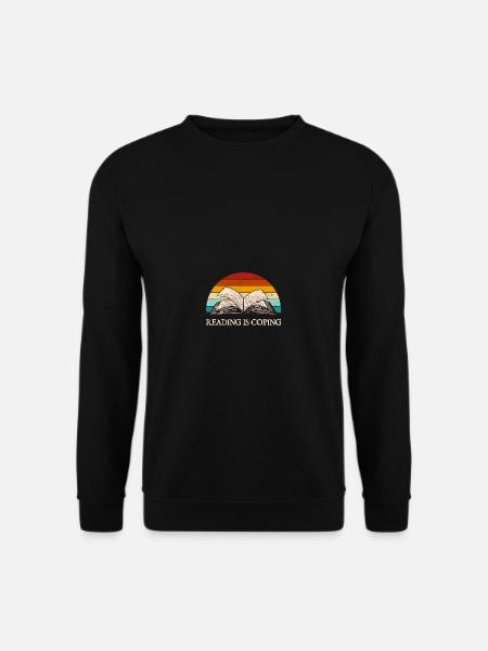Lesen ist die Bewältigung introvertierter Buchlieb - Unisex Pullover - Schwarz