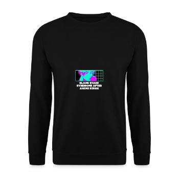 Blank starren japanischer Anime -Liebhaber Japan M - Unisex Pullover - Schwarz - Vorne - Alina (178cm) & Michal (187cm)