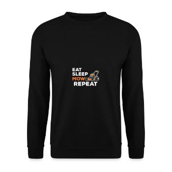Sommeil MOW MOW Répéter Drôle de citation Pays - Sweat-shirt Unisexe - noir - Devant - Alina (178cm) & Michal (187cm)