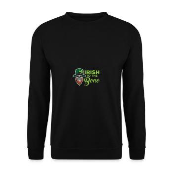 Irisch bis The Bone St. Patricks Tag Lustiger Zita - Unisex Pullover - Schwarz - Vorne - Alina (178cm) & Michal (187cm)