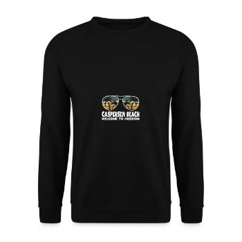 Caspersen Beach Bienvenue à Freedom Holiday Jump - Sweat-shirt Unisexe - noir - Devant - Alina (178cm) & Michal (187cm)