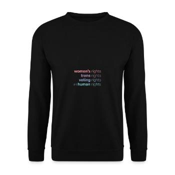 Women's rights are human rights - Unisex Sweatshirt - black - Front - Alina (178cm) & Michal (187cm)