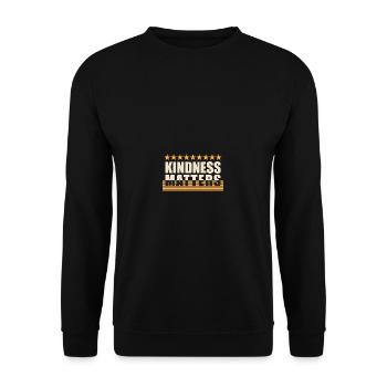 Kindness is important that the inclusion - Unisex Sweatshirt - black - Front - Alina (178cm) & Michal (187cm)