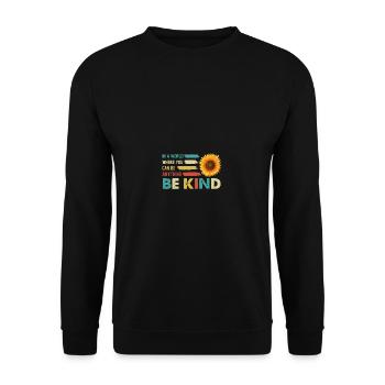 Un monde où l’on peut être n’importe quoi vintage - Sweat-shirt Unisexe - noir - Devant - Alina (178cm) & Michal (187cm)