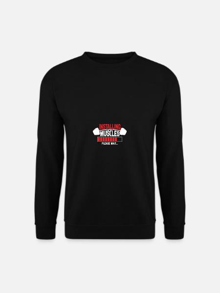 Install muscles Please wait - Unisex Sweatshirt - black