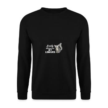 Lémurien singe drôle mignon sifakas madagascar amour - Sweat-shirt Unisexe - noir - Devant - Alina (178cm) & Michal (187cm)