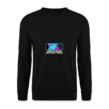 Anime mieux que la plupart des choses japonaises ani - Sweat-shirt Unisexe - noir - Devant - Alina (178cm) & Michal (187cm)