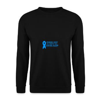 Darmkrebsbewusstsein zitieren Koloskopie Freunde - Unisex Pullover - Schwarz - Vorne - Alina (178cm) & Michal (187cm)