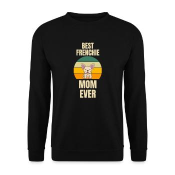 Cute Frenchie Mama Dogs French Bulldog - Unisex Sweatshirt - black - Front - Alina (178cm) & Michal (187cm)