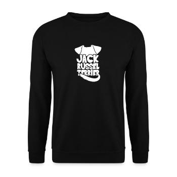 silhouette Jack Russel Terrier - Blanc - Sweat-shirt Unisexe - noir - Devant - Alina (178cm) & Michal (187cm)
