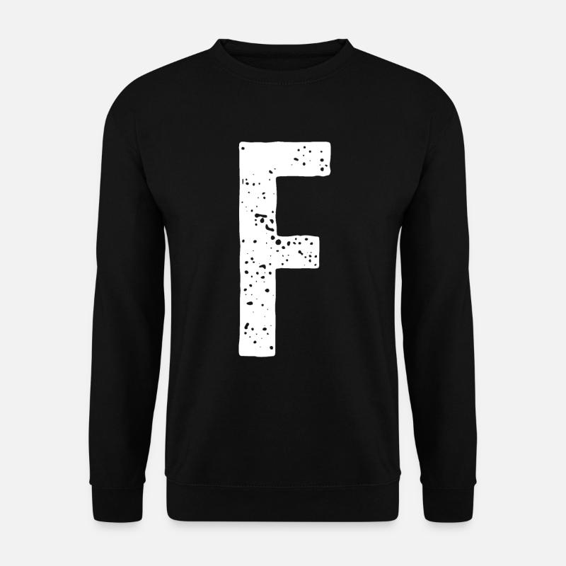 F-Buchstabe - Unisex Pullover - Schwarz