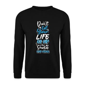 Drug-Free Clean Straight Edge Joint - Unisex Sweatshirt - black - Front - Alina (178cm) & Michal (187cm)