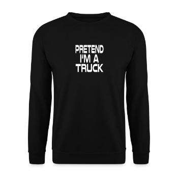 Pretend I'm a Truck - Truck Costume - Unisex Sweatshirt - black - Front - Alina (178cm) & Michal (187cm)