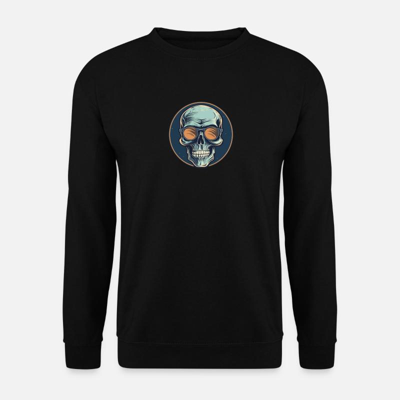 Skull with sunglasses, skull, skeleton - Unisex Sweatshirt - black