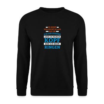 Ringen Sportart - Unisex Pullover - Schwarz - Vorne - Alina (178cm) & Michal (187cm)