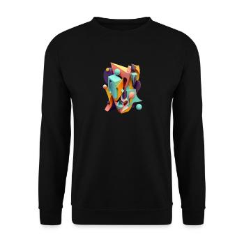 .3D - Unisex Sweatshirt - black - Front - Alina (178cm) & Michal (187cm)