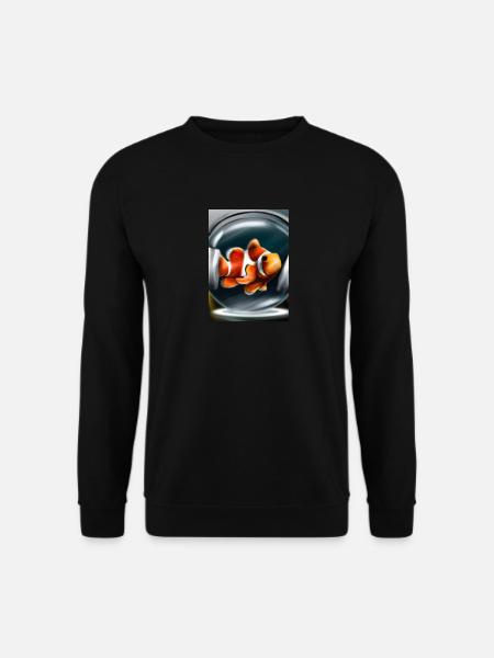 Clownfisch Kopfhörer - Unisex Pullover - Schwarz
