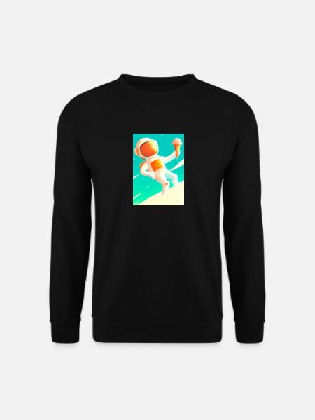 Astronaut mit Eiscreme - Unisex Pullover - Schwarz