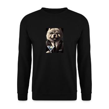 Chow Chow Anzug Martini - Unisex Pullover - Schwarz - Vorne - Alina (178cm) & Michal (187cm)