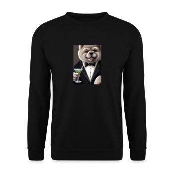 Chow Chow Anzug Martini - Unisex Pullover - Schwarz - Vorne - Alina (178cm) & Michal (187cm)