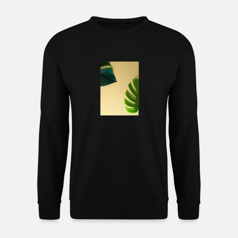 Monstera-Blätter - Unisex Pullover - Schwarz