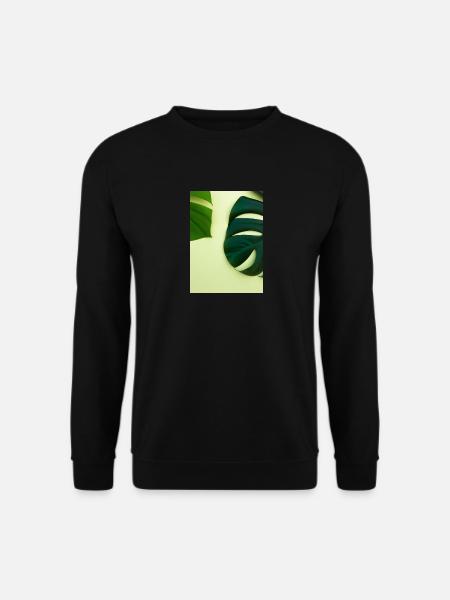 Monstera-Blätter - Unisex Pullover - Schwarz