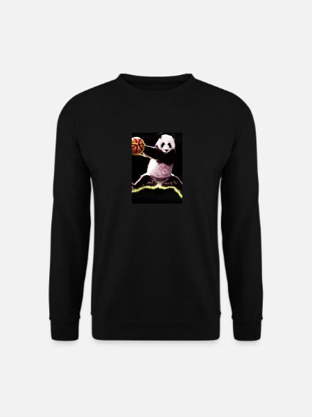 Basketball Dunk Panda - Unisex Pullover - Schwarz