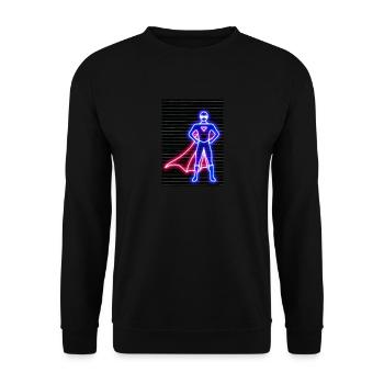 Superhelden Neon - Unisex Pullover - Schwarz - Vorne - Alina (178cm) & Michal (187cm)