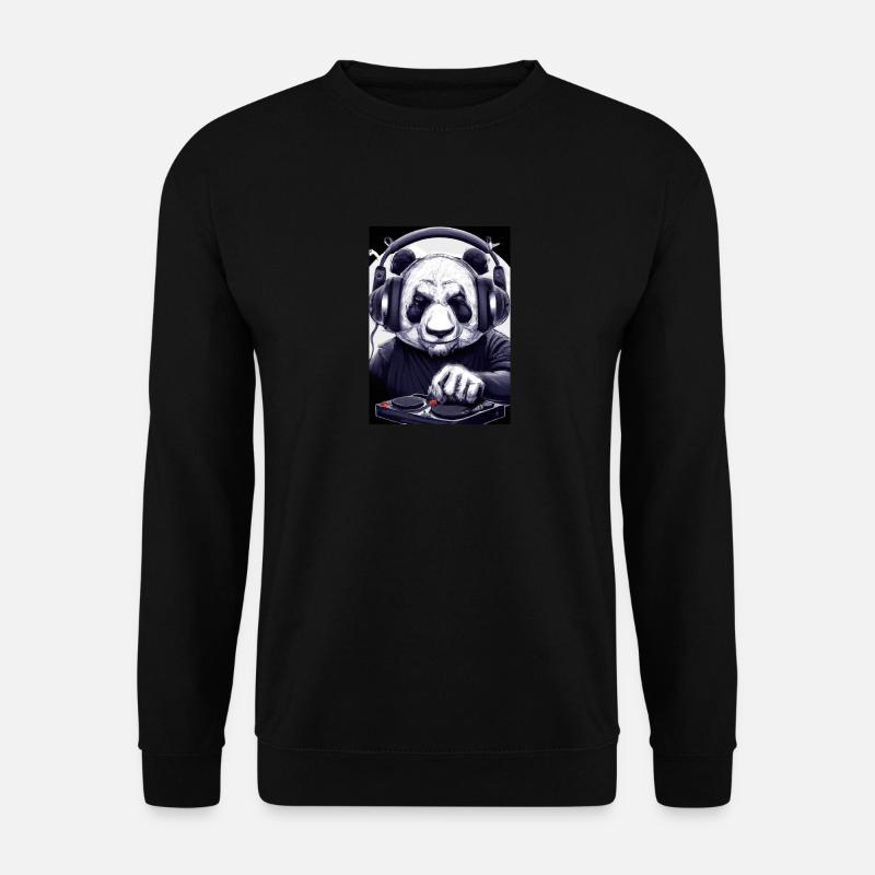DJ Panda Musik - Unisex Pullover - Schwarz