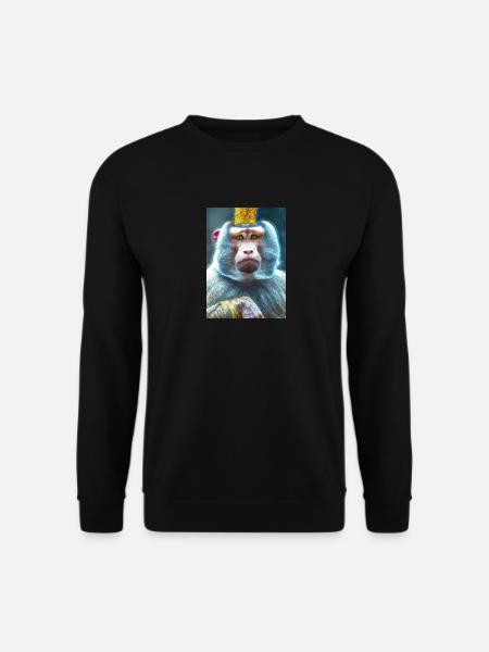 Affe mit Krone - Unisex Pullover - Schwarz