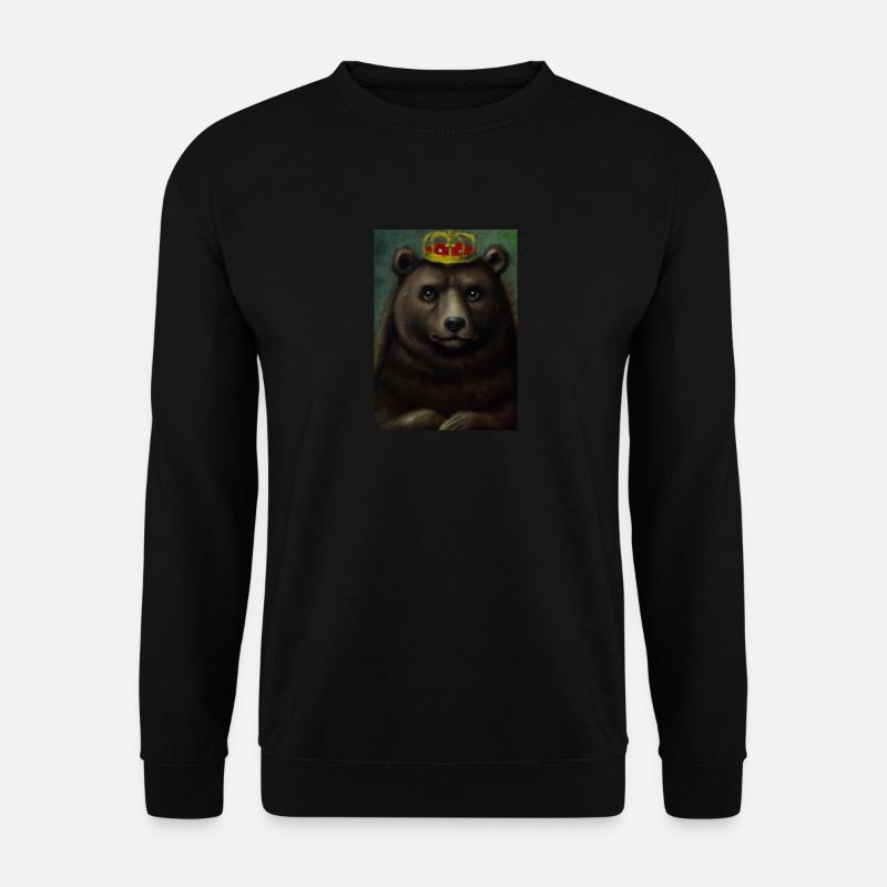 Bär mit Krone - Unisex Pullover - Schwarz