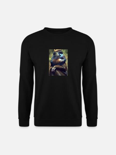Affe mit Krone - Unisex Pullover - Schwarz