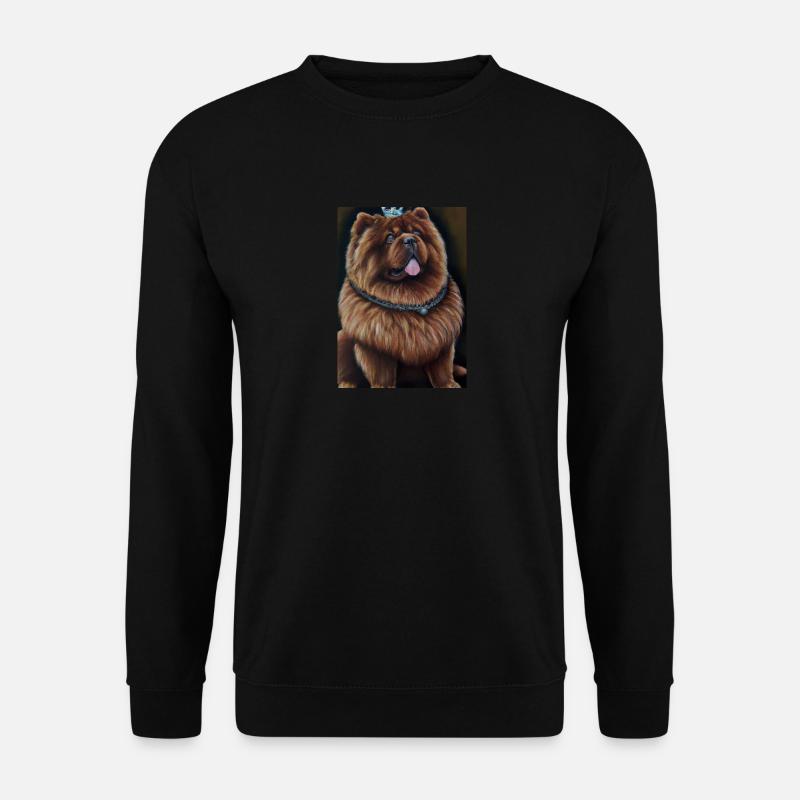 Chow Chow mit Krone - Unisex Pullover - Schwarz