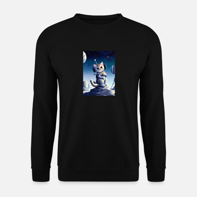 Astronautenkatze - Unisex Pullover - Schwarz