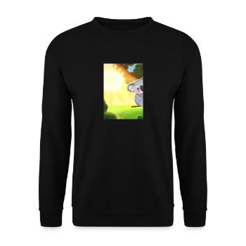 Ein Koala hängt an einem Baum - Unisex Pullover - Schwarz - Vorne - Alina (178cm) & Michal (187cm)