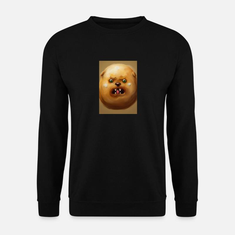 Kartoffel-Hund-Gesicht - Unisex Pullover - Schwarz