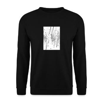 Linien und Punkte - Unisex Pullover - Schwarz - Vorne - Alina (178cm) & Michal (187cm)