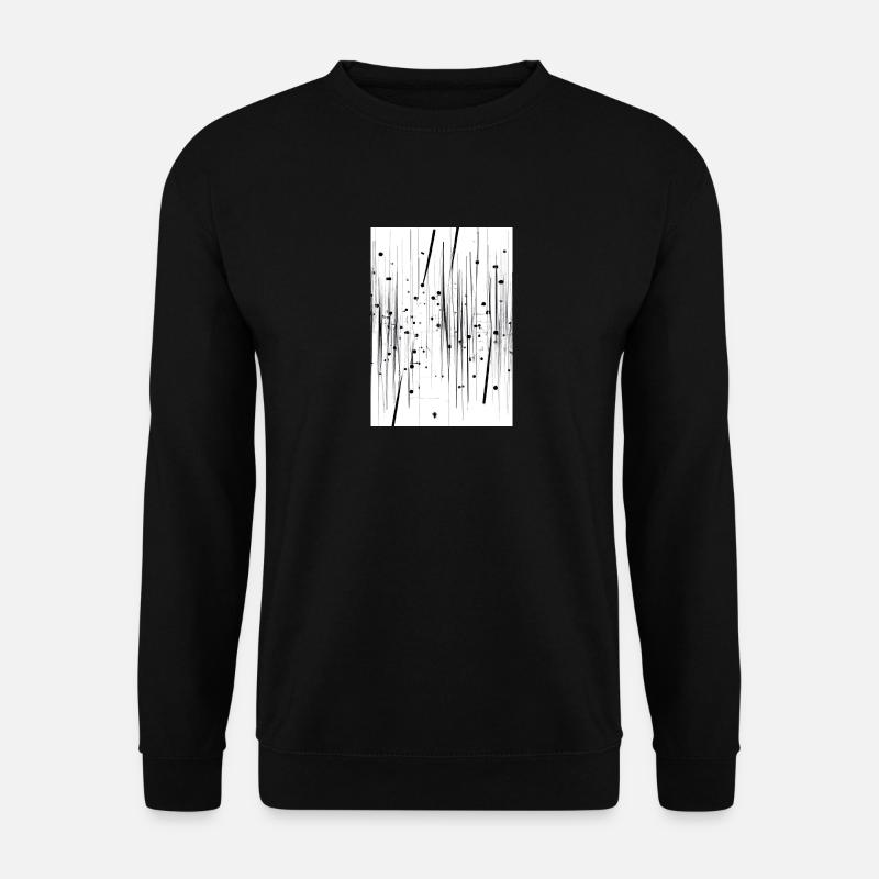 Linien und Punkte - Unisex Pullover - Schwarz
