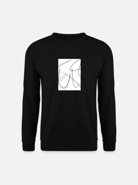 Linien und Punkte - Unisex Pullover - Schwarz