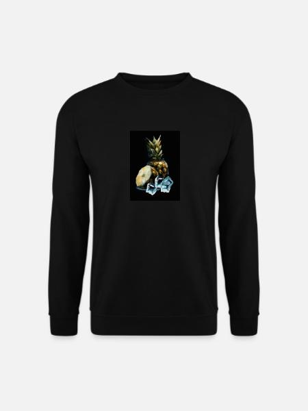 Ananas und Eiswürfel - Unisex Pullover - Schwarz