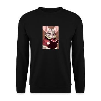 Bibliothekarin Chinchilla - Unisex Pullover - Schwarz - Vorne - Alina (178cm) & Michal (187cm)