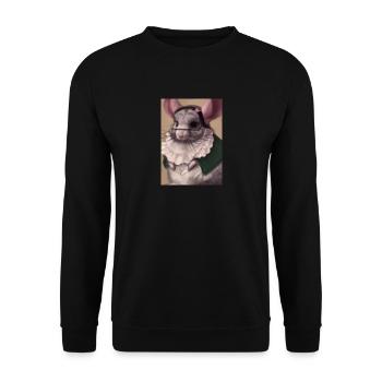 Bibliothekarin Chinchilla - Unisex Pullover - Schwarz - Vorne - Alina (178cm) & Michal (187cm)