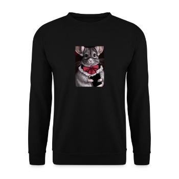 Bibliothekarin Chinchilla - Unisex Pullover - Schwarz - Vorne - Alina (178cm) & Michal (187cm)