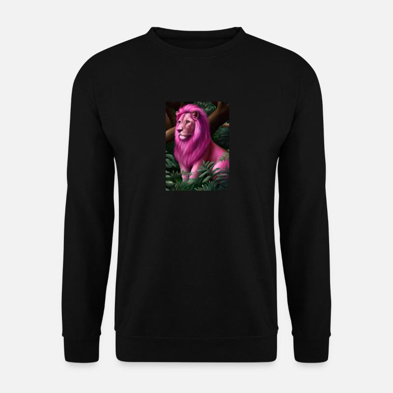 Rosa Löwe - Unisex Pullover - Schwarz