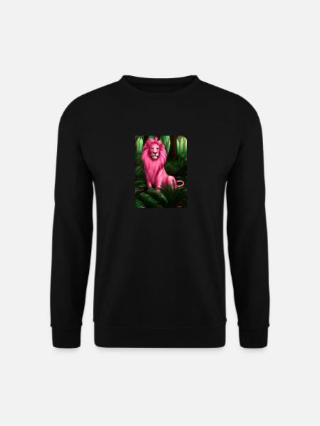 Rosa Löwe - Unisex Pullover - Schwarz